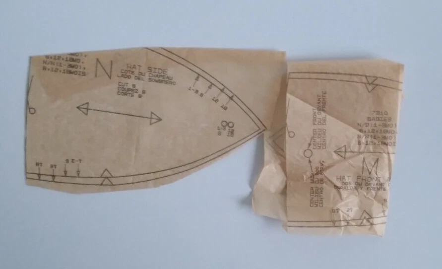 SIMPLICITY #7310 GIRLS SIZES NB - 18MOS DRESS ROMPER & HAT PATTERN UNCUT - Image 4 of 4