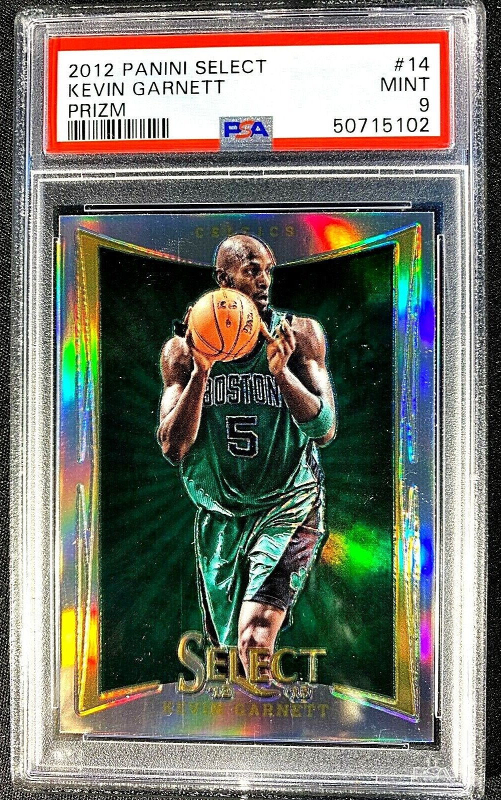 Kevin Garnett 2012-13 Panini Select Silver Prizm #14 PSA 9 Mint G1299&1300