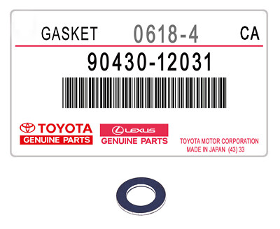 90430-12031 OEM TOYOTA Genuine Aluminum Drain Plug Washer Engine