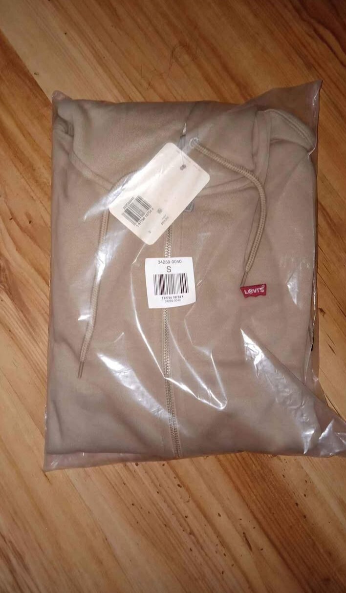 Levi's Men's Standard Fit Zip-Up Hoodie  Khaki Size S NWT