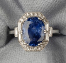 6CT Blue Sapphire Oval Cut CZ Engagement Wedding Ring 925 Sterling Silver