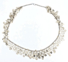 Womens Silver Tone Coin Like Dangling Discs Metal Jingle Chain Belt 45" L