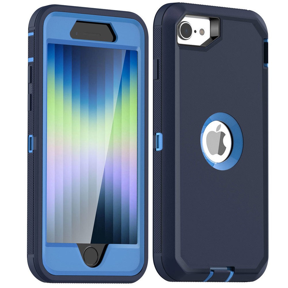 For iPhone SE 2020/SE 2022 Case Rugged Shockproof Cover with Screen Protector