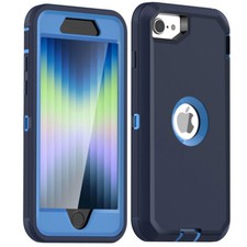 For iPhone SE 2020/SE 2022 Case Rugged Shockproof Cover with Screen Protector