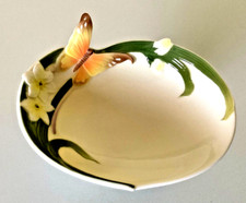 GRAFF PORCELAIN FLORAL BUTTERFLY  DISH EXCELLENT CONDITION FREE UK POST