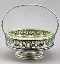 Geb&auml;ck Korb Schale Obstschale 800er Silber 1 von 2 Wien &Ouml;sterreich Ungarn (24)