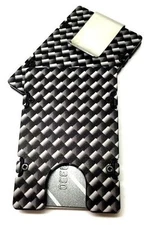 Mens Aluminum RFID protection Wallet, Carbon Fibre Pattern