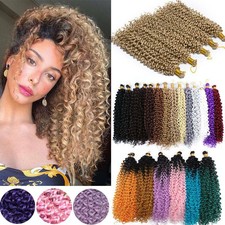 Real Thick Wave Twist Ombre Braid Water Curly Braiding Hair Extension Crochet US