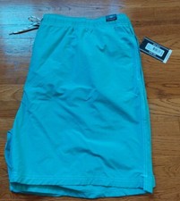 NWT ROUNDTREE YORKE SWIMWEAR Trunks Shorts 4XB BIG MAN Aqua Green Poly Lining
