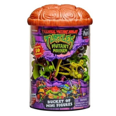 Tmnt Mutant Mayhem Bucket Of 50 Mini Figures Teenage Mutant Ninja