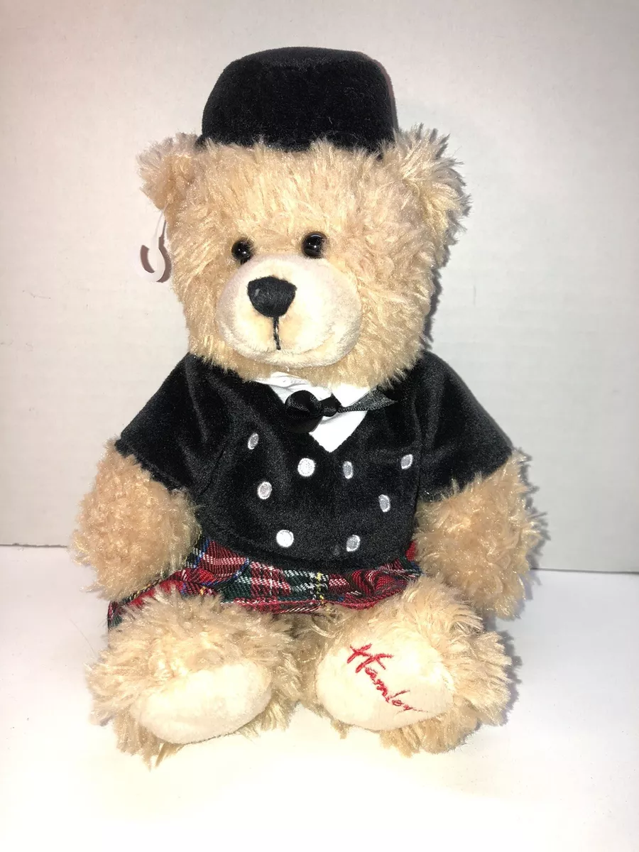 Hamleys Teddy Bear Scottish Scotsman Bear Bonnet Topper Hat SUPER CUTE