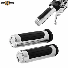 Chrome 1"Handlebar Hand Grips Fit For Harley Touring "TBW" Applications 2008-up
