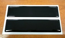 2 x BLACK Large Stickers 150mm HIGH GLOSS DOMED GEL - OTHER COLOURS AVAILABLE