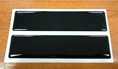 JAKEDESIGNS 2 x Pegatinas grandes NEGRAS 150mm GEL ABOVEDADO ALTO BRILLO - OTROS COLORES DISPONIBLES