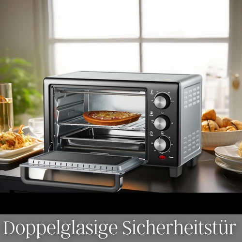 21 L Minibackofen Klein mini Backofen 60 Min Timer Pizza Backblech Pizzaofen - Bild 1 von 12