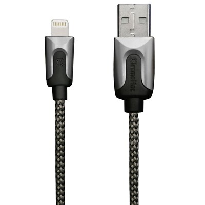XtremeMac HQ Premium Lightning-Kabel 1m Silber für iPhone 13 12 11 SE iPad iPod