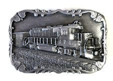 Freight Yard Locomotive 1984 Siskiyou Pewter Belt Buckle I-29