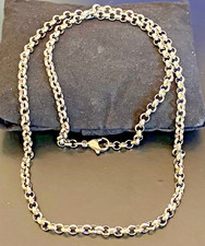 Collana catena in acciaio inox da uomo donna catenina girocollo lunga 45 50 cm