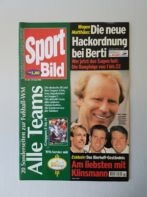 Sport Bild: Nr. 22, 27. Mai 1998: Die neue Hackordnung bei Berti 