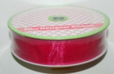 New Unwired Designer Ribbon 50 Yards x 1.5 " Bright Pink