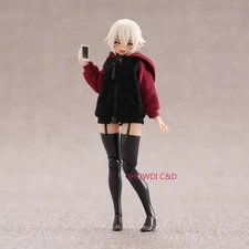 1/12 Custom Female Zipper Hoodie Coat Clothes for 6" Gynoid SHF Action Figure 