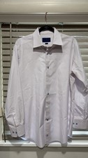 Men s David Donahue Button Down Dress Shirt Size 16.5 32/33 Trim Fit