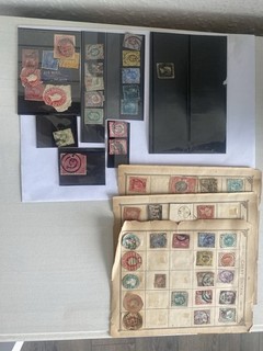 Gb Qv 1d 1840 Penny Black and Other Stamps Collection Job Lot.