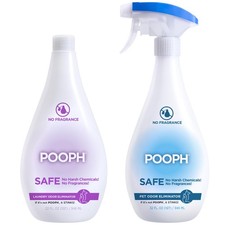 POOPH Pet Odor Eliminator Laundry 32 Fl Oz Pack of 2 , Clear