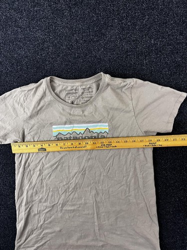 Patagonia Shirt Womens Medium Gray Organic Cotton Regular Fit Sleeve Graphic - Picture 4 of 7