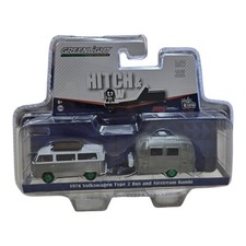 1/64 GREENLIGHT HITCH & TOW 1974 VOLKSWAGEN TYPE 2 BUS & AIRSTREAM BAMBI LIMITED
