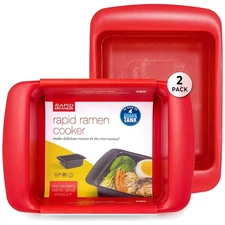 Rapid Ramen Cooker - Microwave Restaurant-Quality Ramen in 3 Minutes, 2 Pack