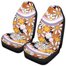 Hippie Daisy Flower Blossom Car Seat Covers 2 Pcs Soft Vintage Daisy Flower Hippie Daisy Flower Blossom Car Seat Covers 2 Pcs Soft Vintage Daisy Flower
