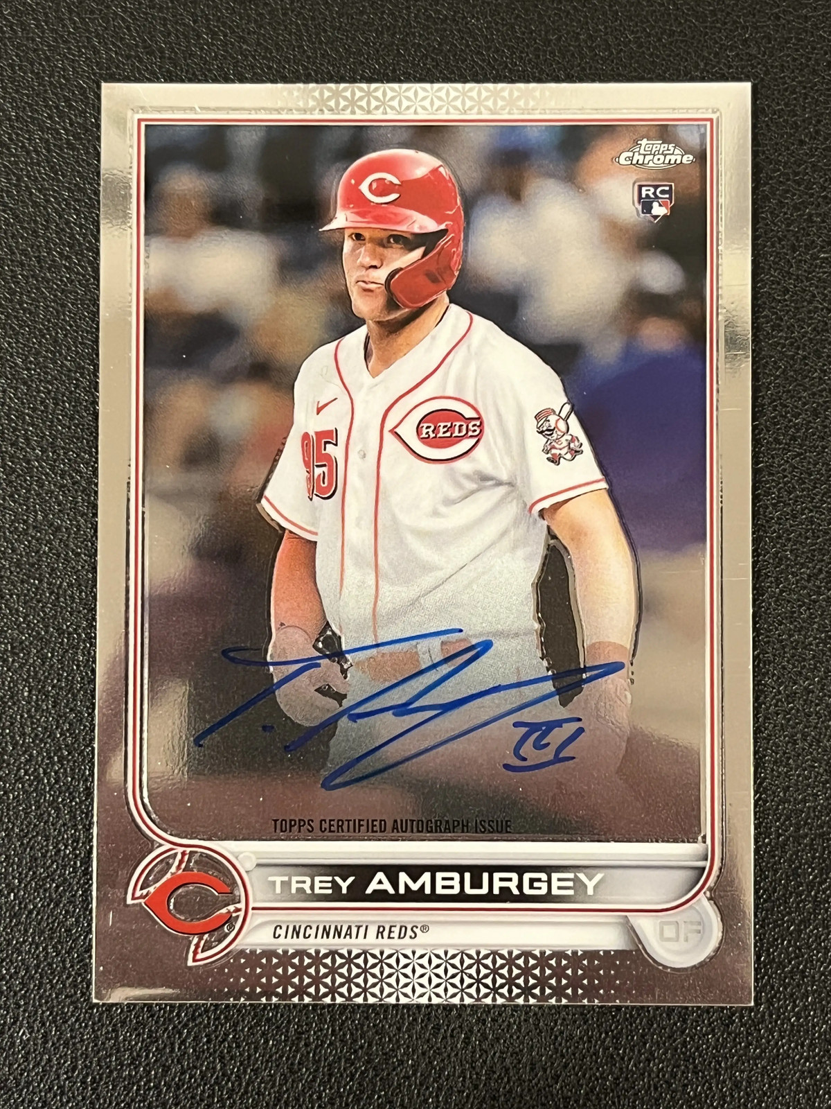 Trey Amburgey 2022 Topps Chrome Auto RA-TA Rookie RC Reds