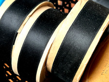 vintage rayon ribbon 7/8" black 10yd roll made in USA