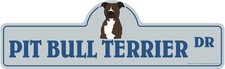 Pit Bull Terrier Street Sign  Indoor/Outdoor  Dog Lover Funny Home D cor fo...