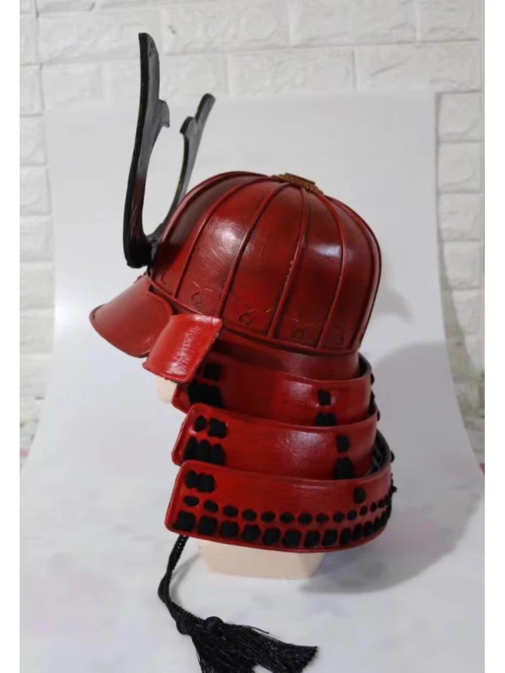 Japanese Samurai Armor Helmet Real Person Wearable PU Helmet Prop Cosplay New - Image 3 of 4