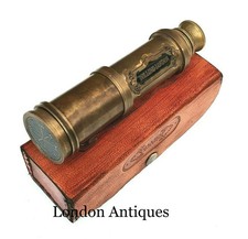 Brass Antique Pirate Telescope   18.5" Handheld Naval Victorian Spyglass Vintage