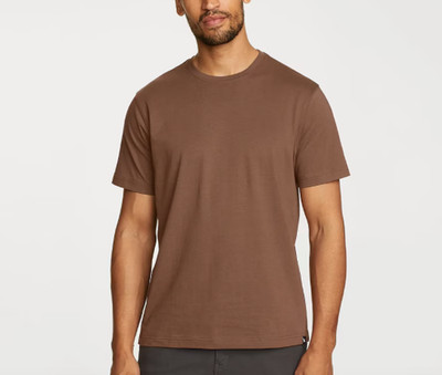 EDDIE BAUER Classic Fit Legend Wash Brown Cotton S/S T-SHIRT   2XL   NWT