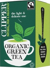 Clipper Organic Pure Green Tea Bags Box of 40 Teabags Organic Tea UK 0.09 per strip