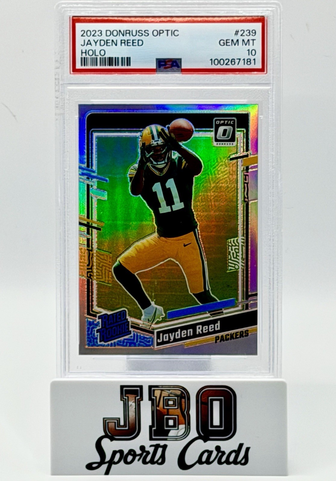 Jayden Reed Panini Donruss Optic #239 Holo