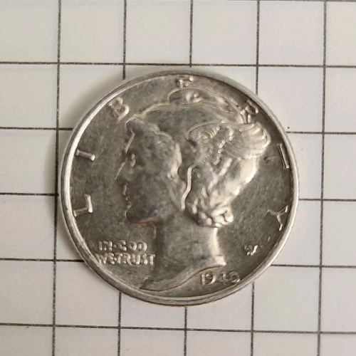 1940 "P" Mercury SILVER Dime 10c  *FULL BANDS* Gem XF