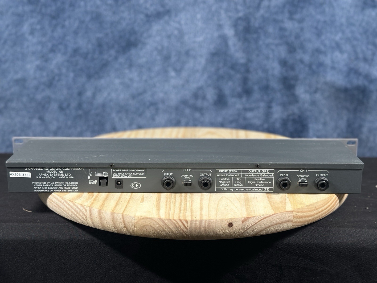 Aphex 108 Easyrider 2-Channel Automatic Compressor Rack Mount 1U Not ...
