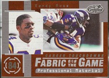 1999 Leaf Certified - Fabric of the Game Football Randy Moss #FG44 NM