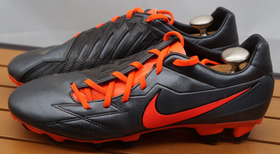 NIKE T90 LASER IV KL – Soccer Cleats Black Total Crimson US Men 9