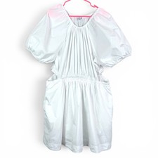 coastal white cutout puff sleeve dress xxl cottagecore beach vacation old navy