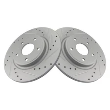 TRQ BRA74994 Disc Brake Rotors For Dodge Grand Caravan 2011-2020 Rear