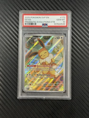 Pokemon Eevee 2025 SVP 173 ETB Black Star Promo PSA 10 Prismatic Evolutions Gem
