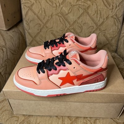 A Bathing Ape Bape SK8 STA Red Gradiation Sneakers Men's Size 7 Very Nice!