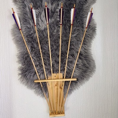  Holzpfeile traditionell handgefertigt 550 Maserung mit Feldspitze
