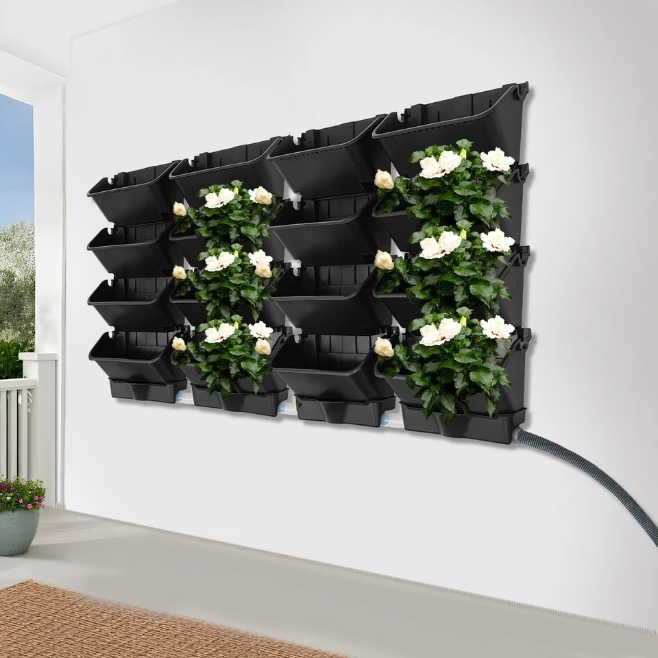 Hanging Vertical Wall Mounted Plant Bag for Garden Vertical Garden Planter Black - Image 4 of 4